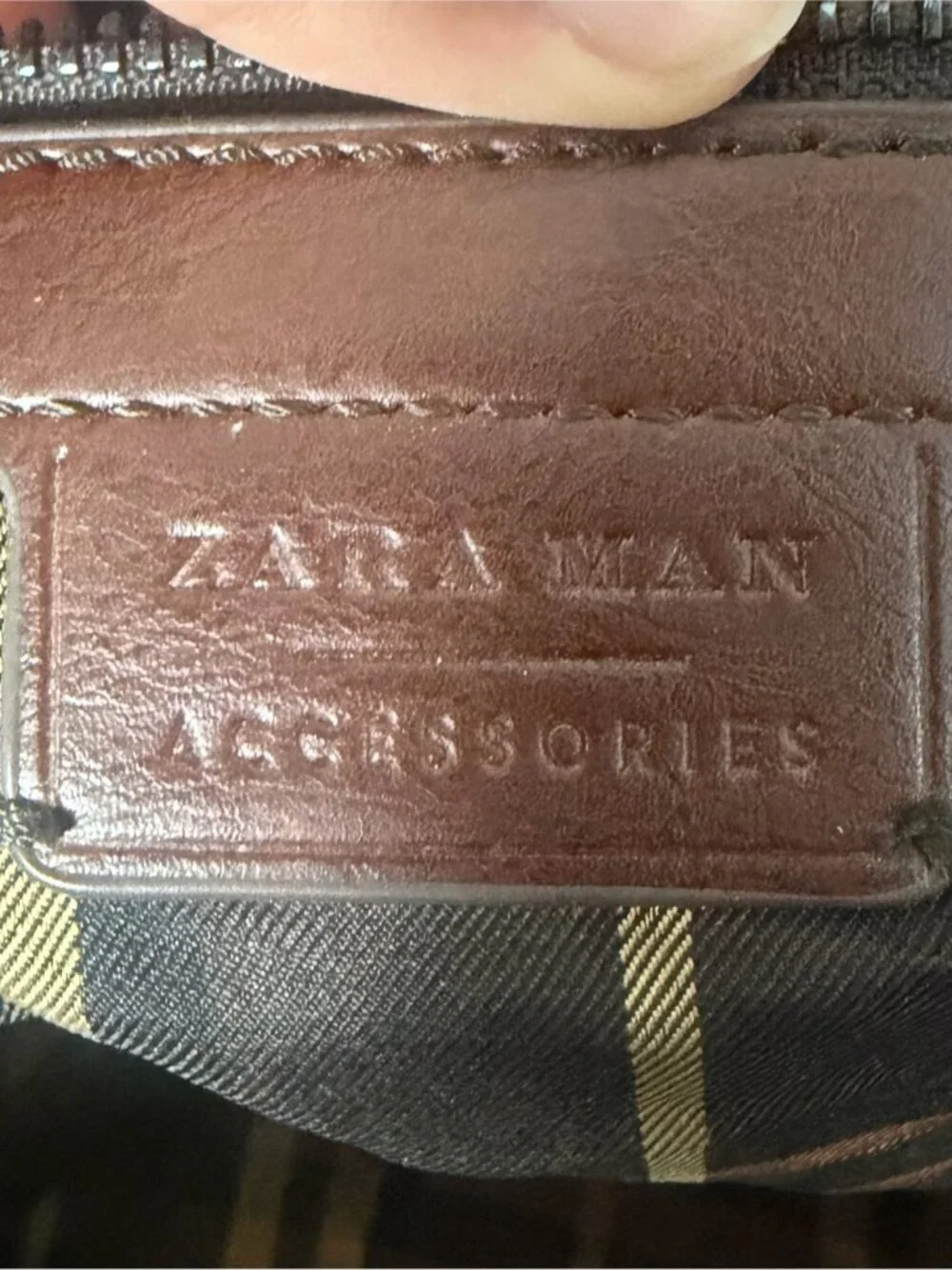 Zara Man Brown Faux Leather Weekender Duffel Bag Travel Overnight Carry-On